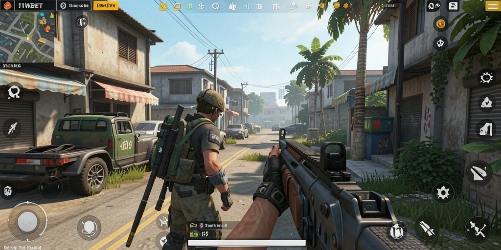Screenshot gameplay 11WBET yang menampilkan aksi seru di arena tempur.
