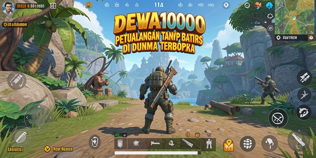 Gameplay DEWA1000 menampilkan dunia Open World yang luas dan beragam.