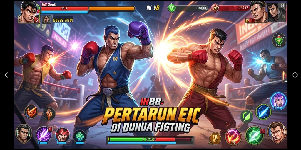 Tangkapan layar gameplay IN88 menunjukkan pertarungan seru dengan grafis yang mengesankan.