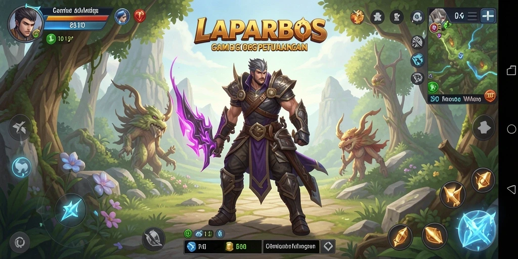 Screenshot LAPARBOS yang menunjukkan aksi pertarungan dalam game MMORPG.