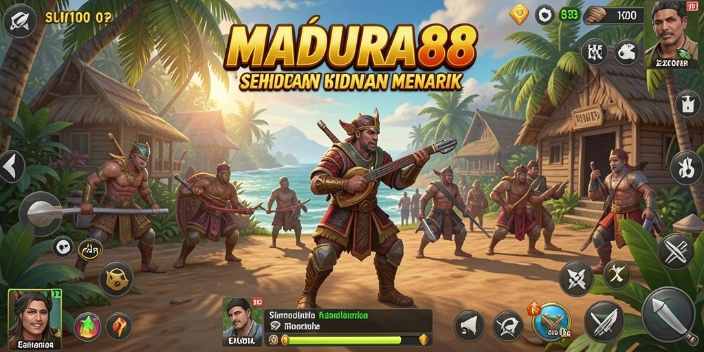 Screenshot MADURA88 menampilkan aksi karakter dalam simulasi kehidupan yang realistis.