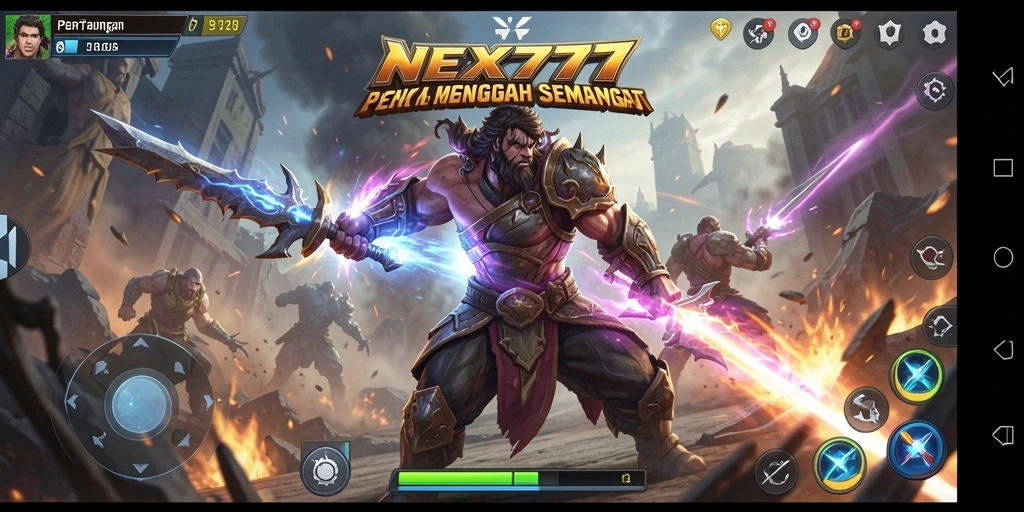 Gameplay NEX777 yang intens dan penuh aksi pertarungan.