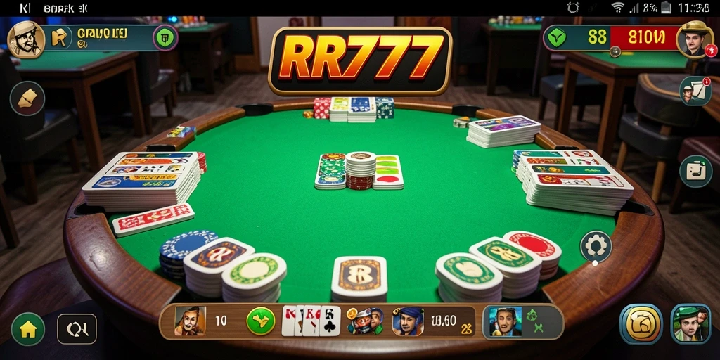 Screenshot gameplay RR777 menampilkan keseruan permainan Gaple.