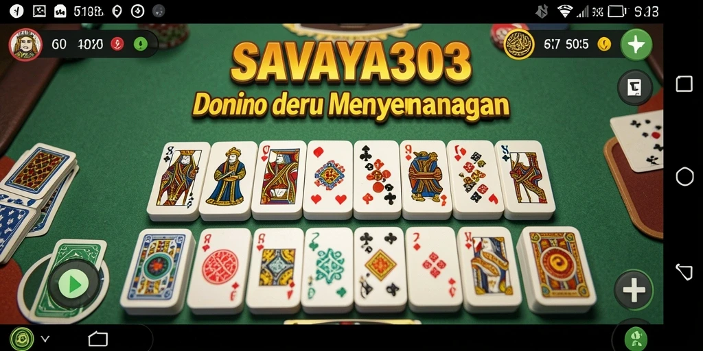 Screenshot yang menunjukkan aksi mendebarkan saat bermain Domino di SAVAYA303.